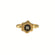 Vintage Flower Ring Clear Crystal 18k Yellow Gold Electroplated