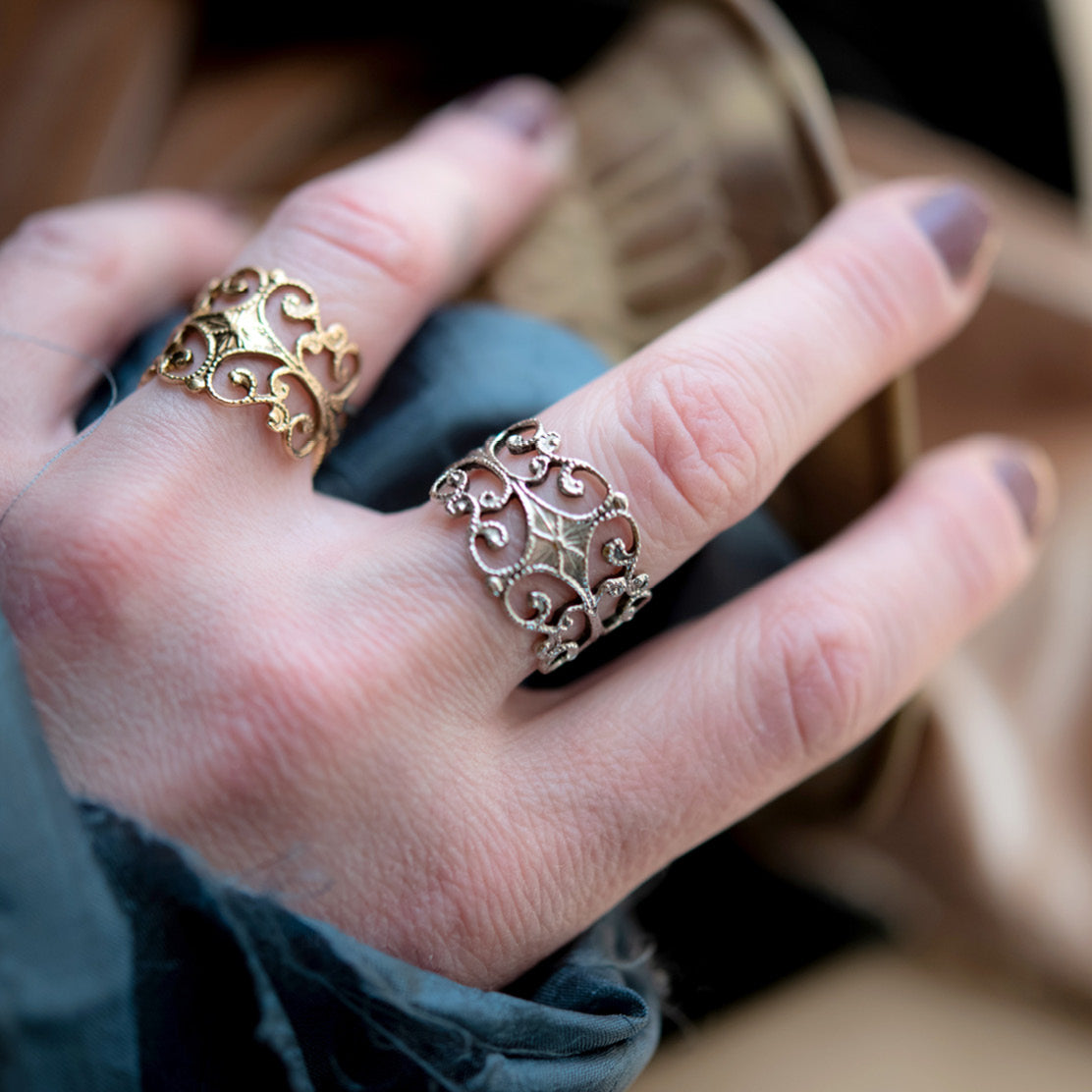 Vintage on sale filigree rings