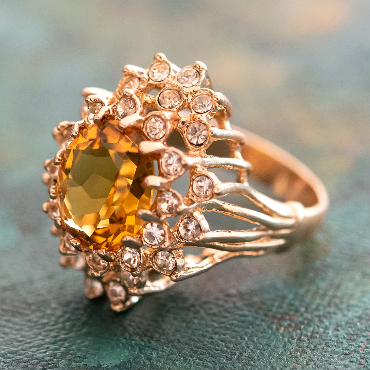 Yellow deals cocktail ring