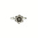 Vintage Flower Ring Clear Crystal 18k Yellow Gold Electroplated