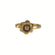 Vintage Flower Ring Clear Crystal 18k Yellow Gold Electroplated