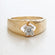 Vintage Ring Austrian Crystal 18k White Gold Electroplated Engagement Ring
