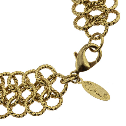 Vintage Ring Oscar De La Renta Gold Tone 7-1/2" Inch Link Antique Designer Bracelet For Women #OS-B148-G Size: undefined