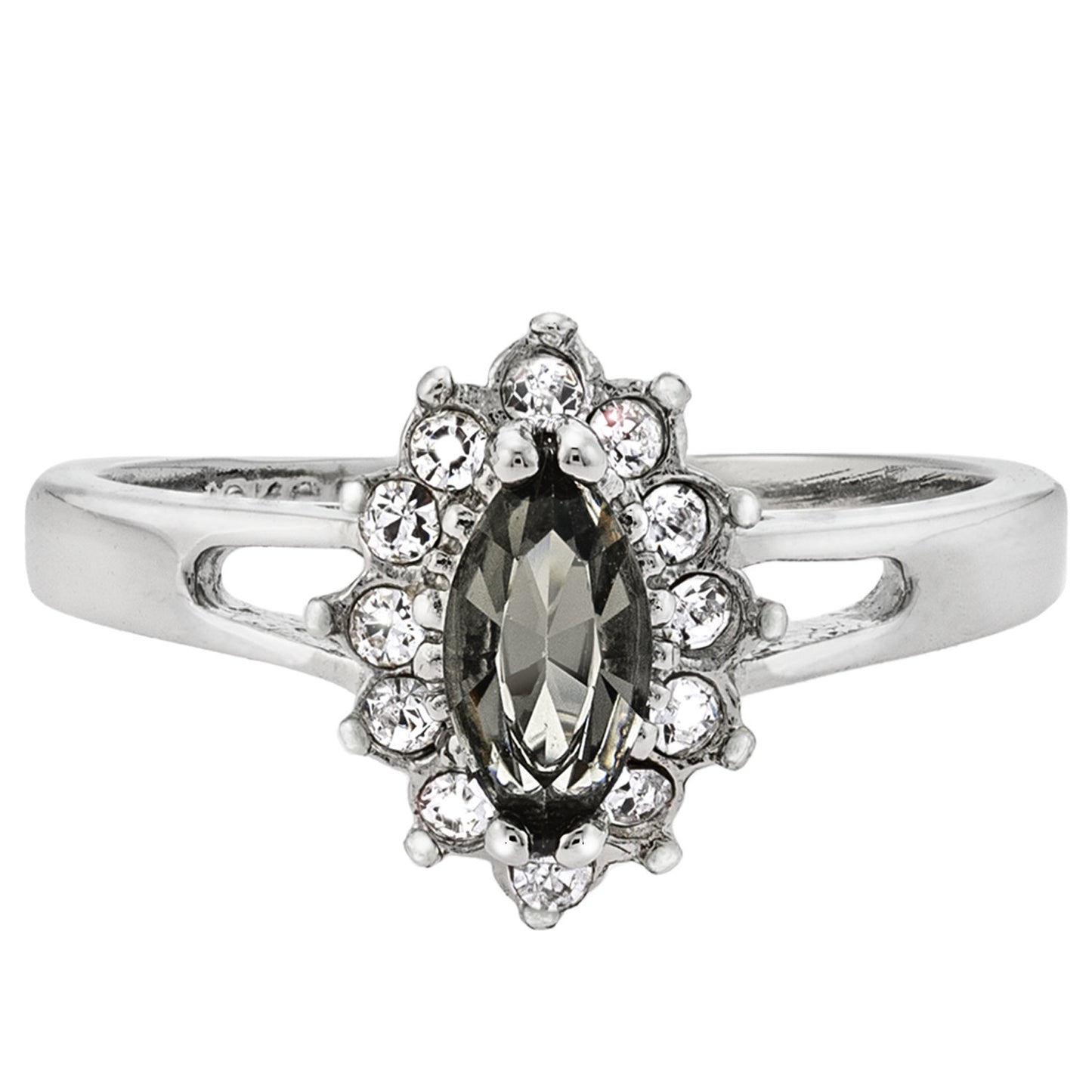 vintage-ring-black-diamond-clear-Austrian-crystal-white-gold-plated