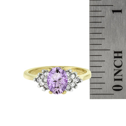 vintage-ring-lavender-cubic-zirconia-clear-Austrian-crystals-yellow-gold-plated