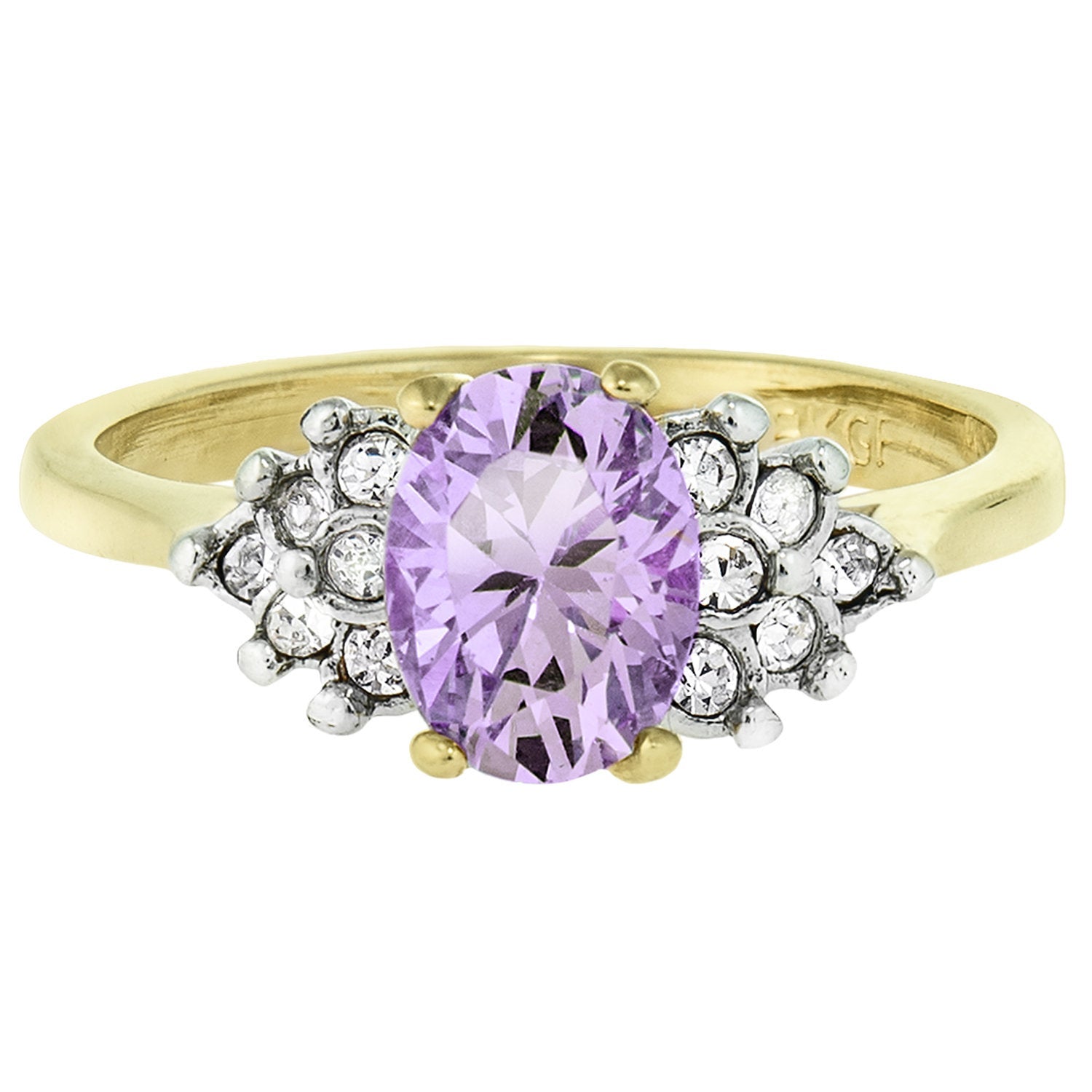 vintage-ring-lavender-cubic-zirconia-clear-Austrian-crystals-yellow-gold-plated