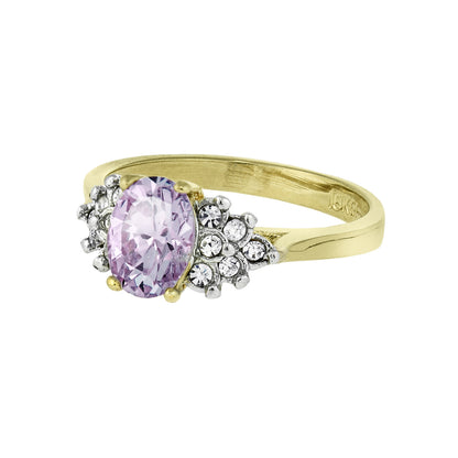 vintage-ring-lavender-cubic-zirconia-clear-Austrian-crystals-yellow-gold-plated