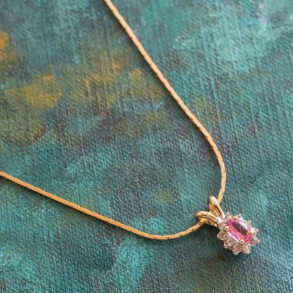 Vintage Clear Swarovski Crystal Necklace Antique Diamond-like necklace #N1291