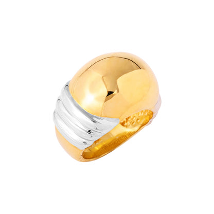 Vintage Women's Dome Ring 18k Gold Ring  Size: 7