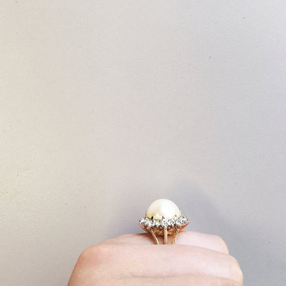 vintage-pearl-bead-Austrian-crystal-ring-white-gold-plated