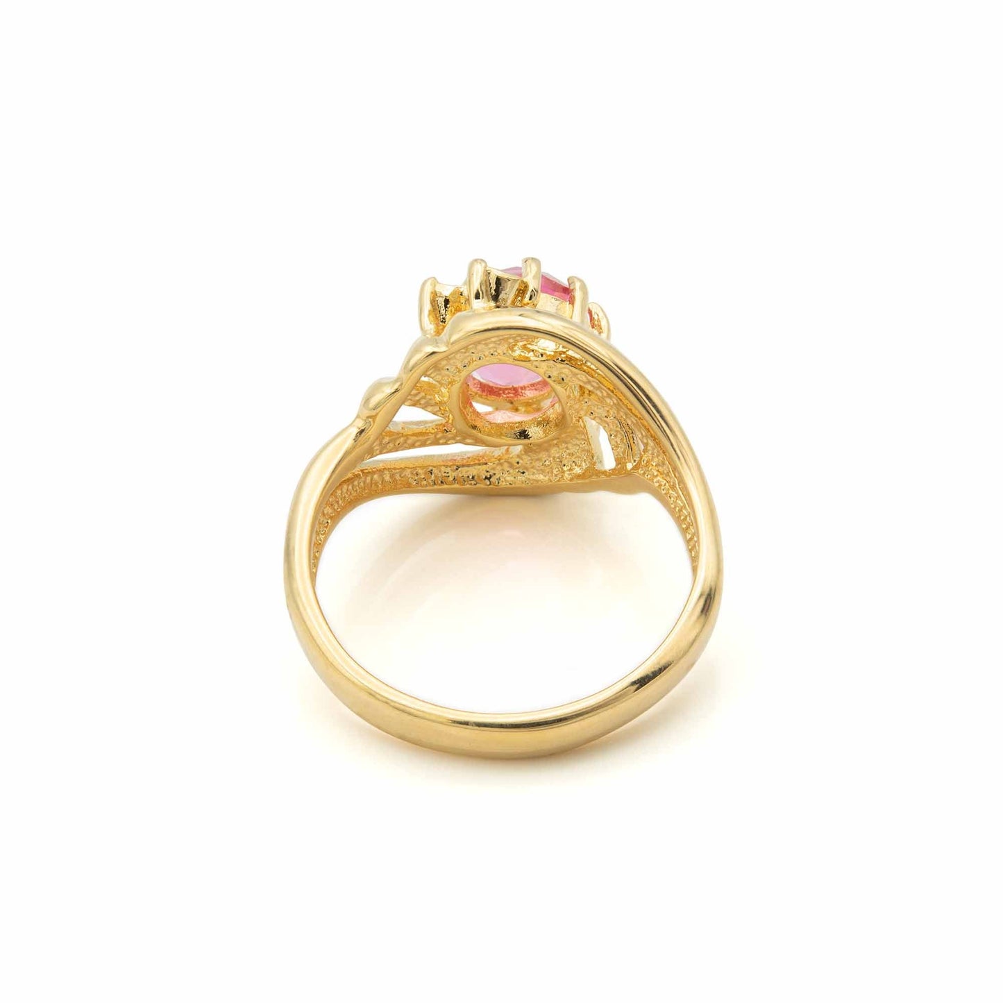 Vintage Pinfire Opal Ring with Clear Austrian Crystals 18k Yellow Gold Electroplated Band