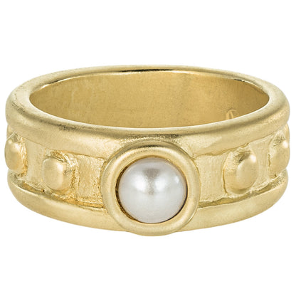 vintage-glass-pearl-ring-brushed-yellow-gold-plated