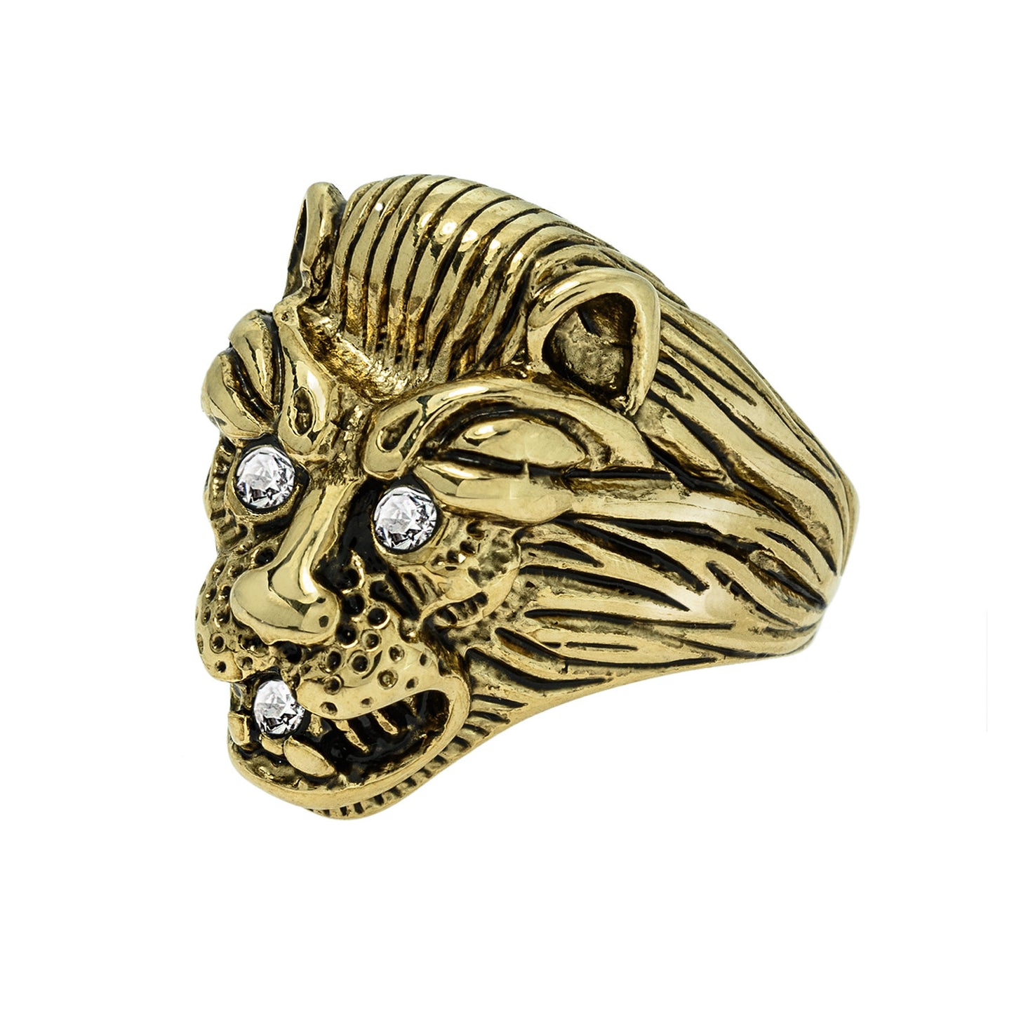 vintage-zodiac-lion-ring-clear-Austrian-crystals-yellow-gold-plated