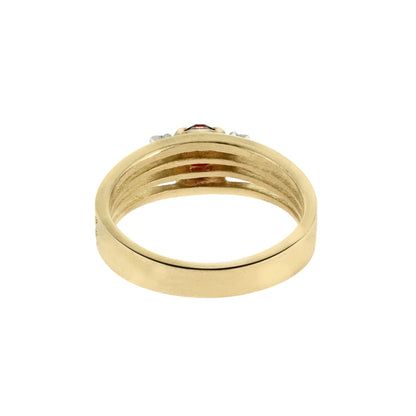 vintage-ruby-clear-Austrian-crystals-yellow-gold-plated-ring