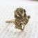 Vintage Ring Genuine Marcasite Rose Antique 18k Gold