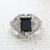 Vintage Ring Emerald Cut Smokey Topaz Swarovski Crystal 18kt Antique Gold Plated Filligre Ring February Birthstone