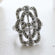 Vintage Ring Swarovski Crystals 18kt White Gold Silver  #R1861