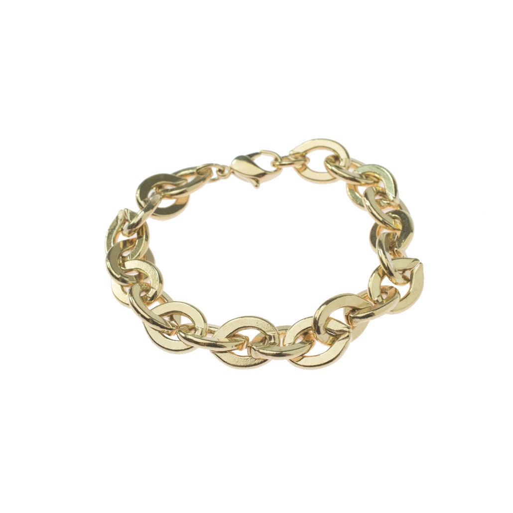Vintage Ring Designer Oscar De La Renta Antique Gold Tone 7-1/2" Inch Link Bracelet #OS-B100-G - Limited Stock - Never Worn