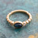 Vintage Ring Cabochon and Clear Crystal 18kt Gold Antique Womans Ring R2683