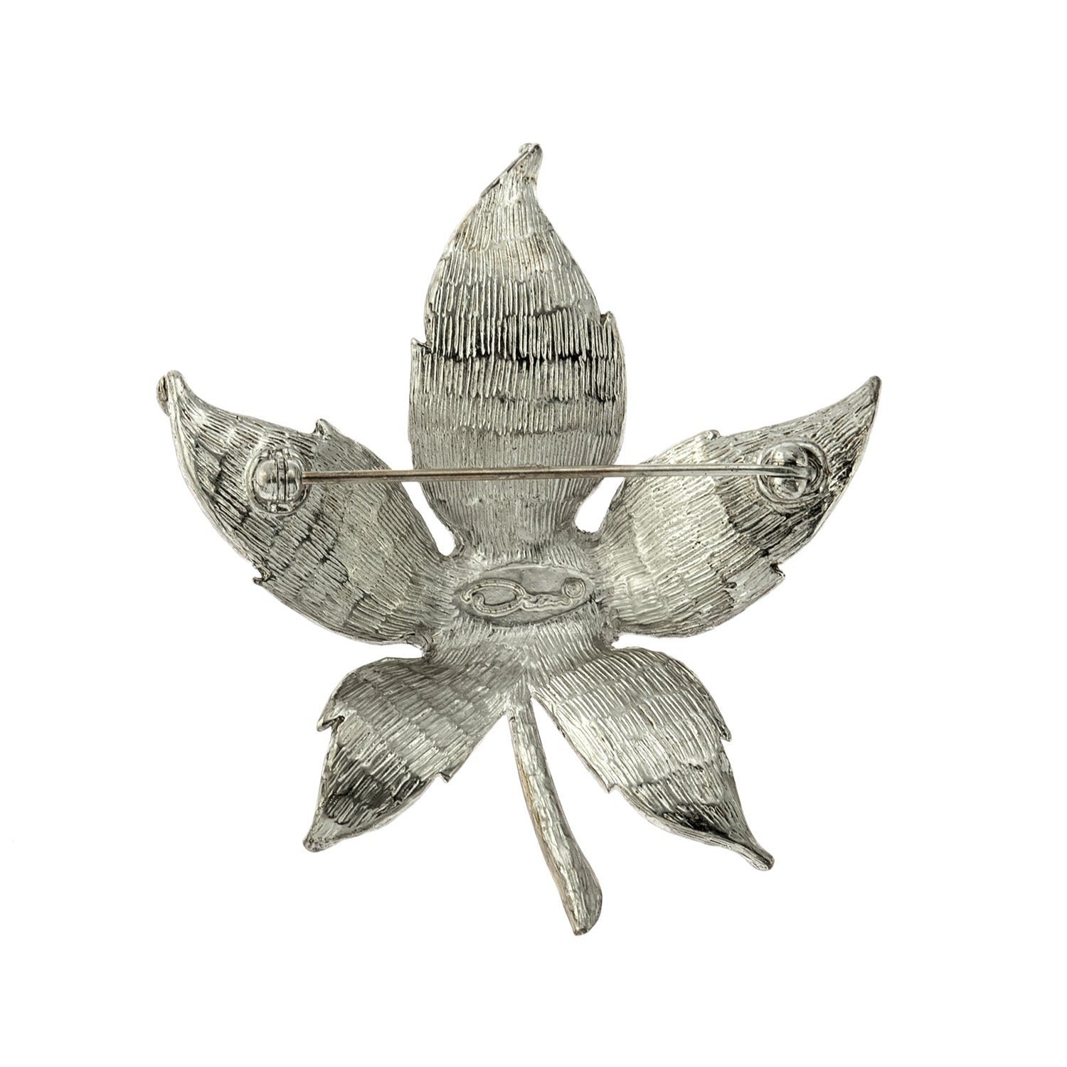 Oscar de la Renta Vintage Gold and Silver Leaf Pin Brooch OSP-LEAF