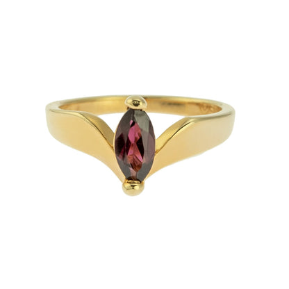 A Vintage Ring 1970s Genuine Garnet 18k Gold Birthstone Ring Antique Jewelry for Women #R2892 - Limited Stock - Never Worn
