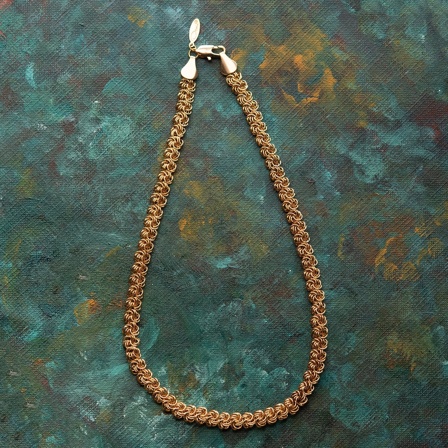 Vintage Oscar De La Renta 18 Inch Gold Tone Link Chain Necklace Antique Womans Jewlery #OSN-981-Y - Limited Stock - Never Worn