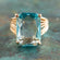 Vintage Ring 1970s Austrian Crystal 18k Gold Cocktail Ring #R694