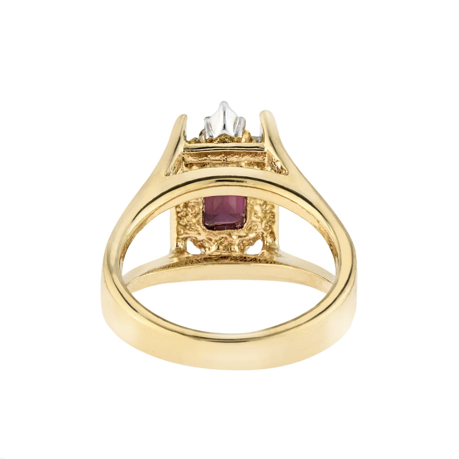 Women's Vintage Ring Amethyst Ring Antique 18k Gold Austrian Crystals February Birthstone Womans Jewelry #R1747