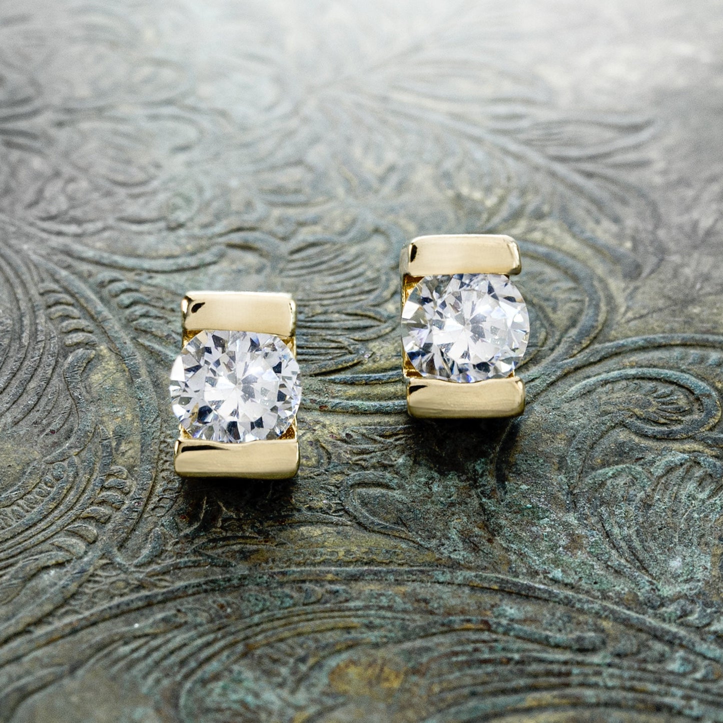 Vintage Earrings Clear Swarovski Crystal Post Earrings Womans Antique Jewelry E3118 - Limited Stock - Never Worn