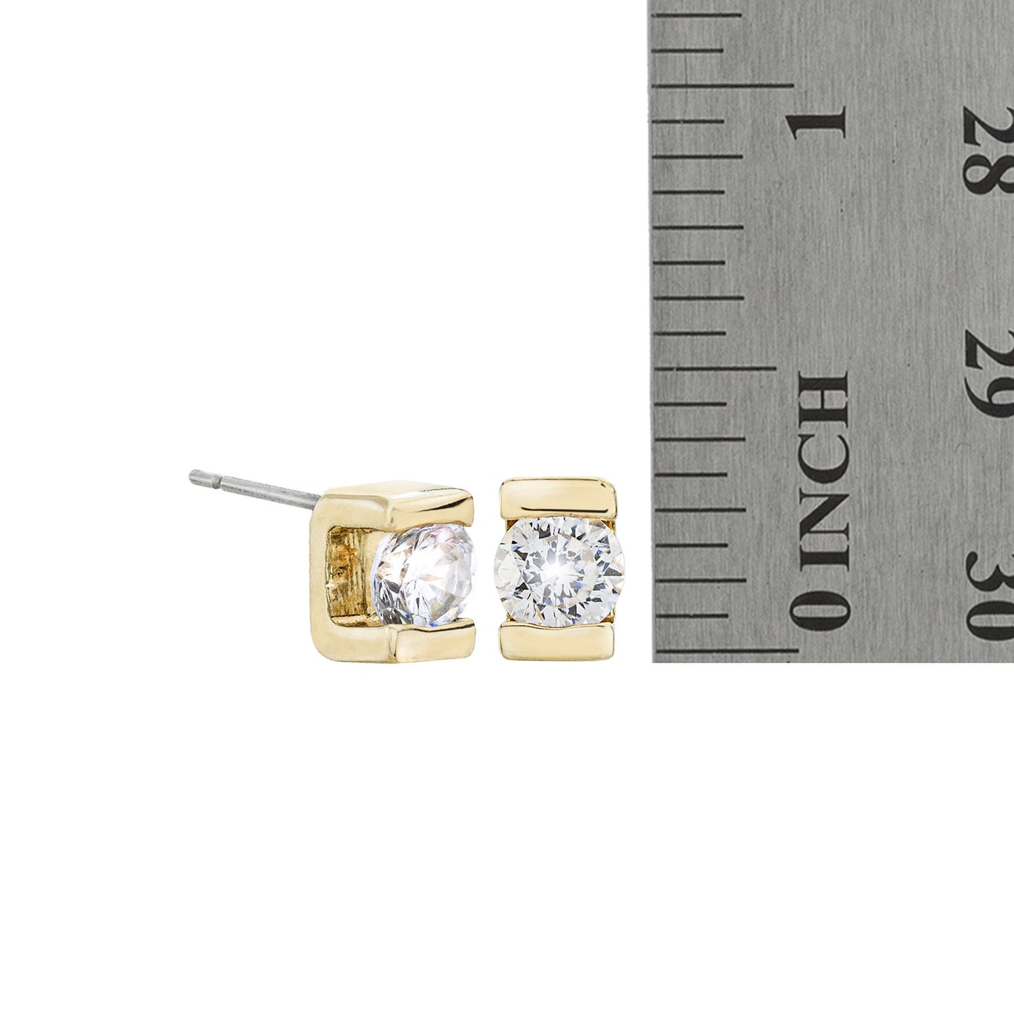 Vintage Earrings Clear Swarovski Crystal Post Earrings Womans Antique Jewelry E3118 - Limited Stock - Never Worn