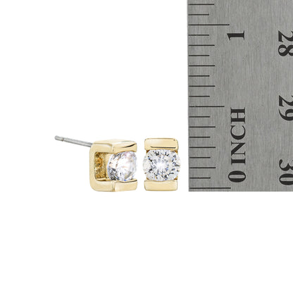 Vintage Earrings Clear Swarovski Crystal Post Earrings Womans Antique Jewelry E3118 - Limited Stock - Never Worn