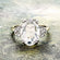 Vintage Ring Clear Swarovski Crystal Ring 18k Gold  R1301