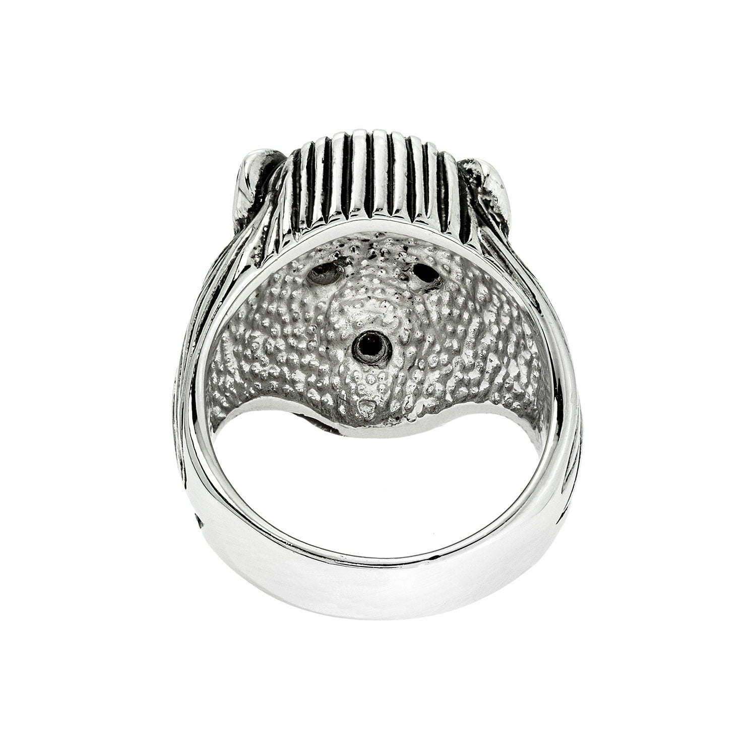 Vintage Ring Zodiac Birthstone Lion Ring White Gold Silver Antique Mens Jewelry R1310 - Limited Stock - Never Worn
