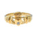 Antique Dainty Claddagh Ring Clear Swarovski Crystal 18k Irish Gold Womans Jewelry Claddagh Rings R3443