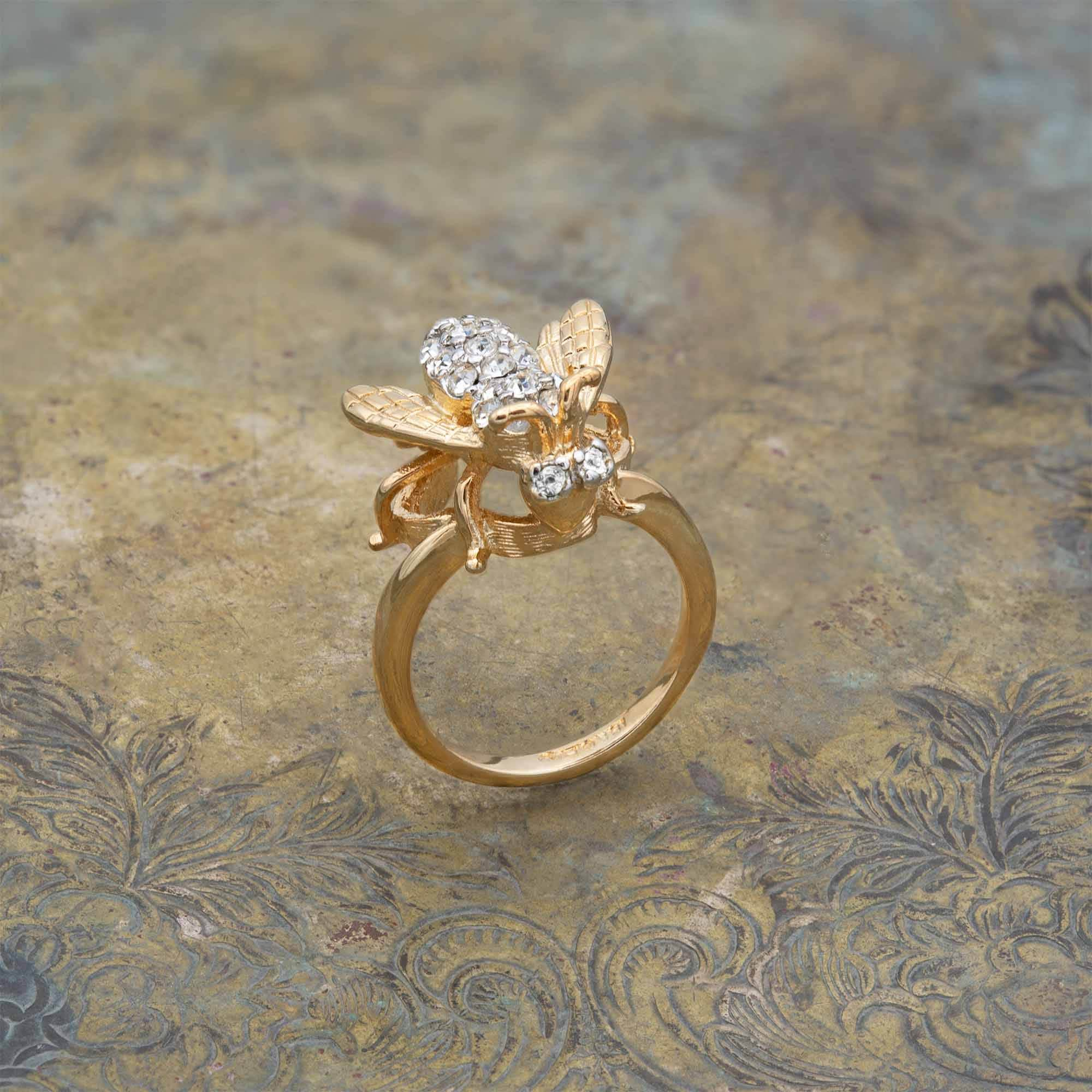 Gold bumble hot sale bee ring