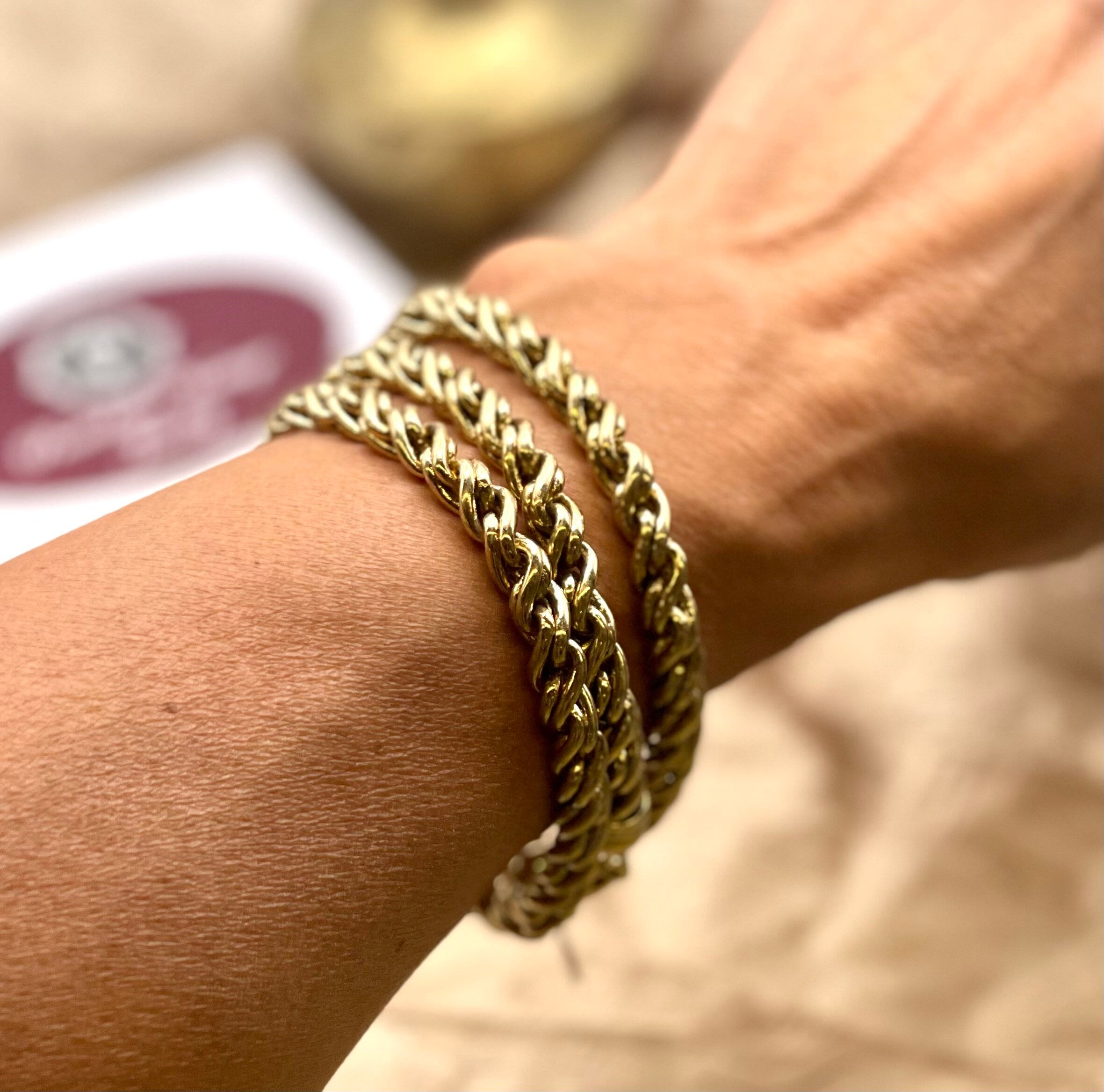 Gold twisted rope on sale bracelet