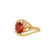 Vintage Ring Austrian Crystals 18k Gold Electroplated Band #R1143