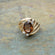 Vintage Ring Austrian Crystals 18k Gold Electroplated Band #R1143