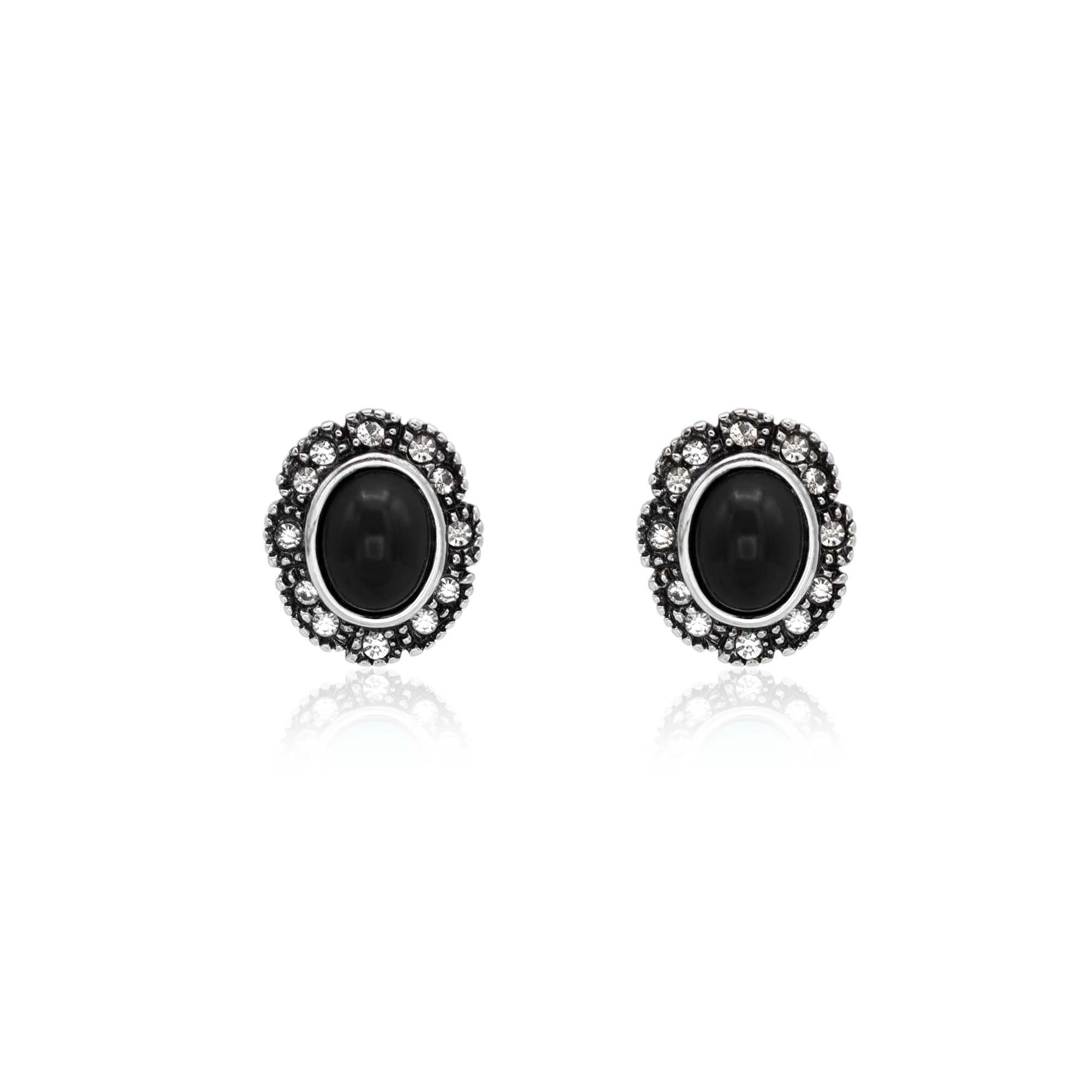 Antique black clearance onyx earrings