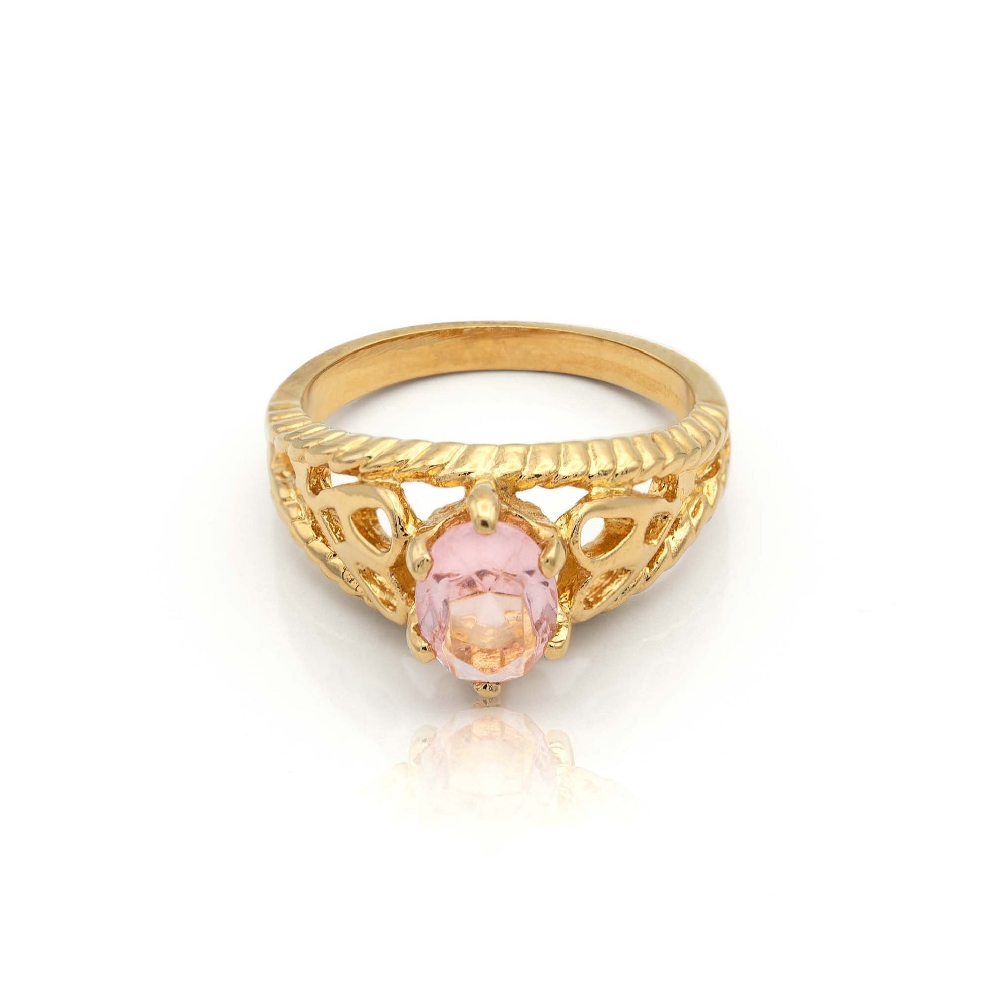 Vintage Ring Opal 18k Gold Filigree Cocktail Ring Antique Womans Jewelry #R300 - Limited Stock - Never Worn