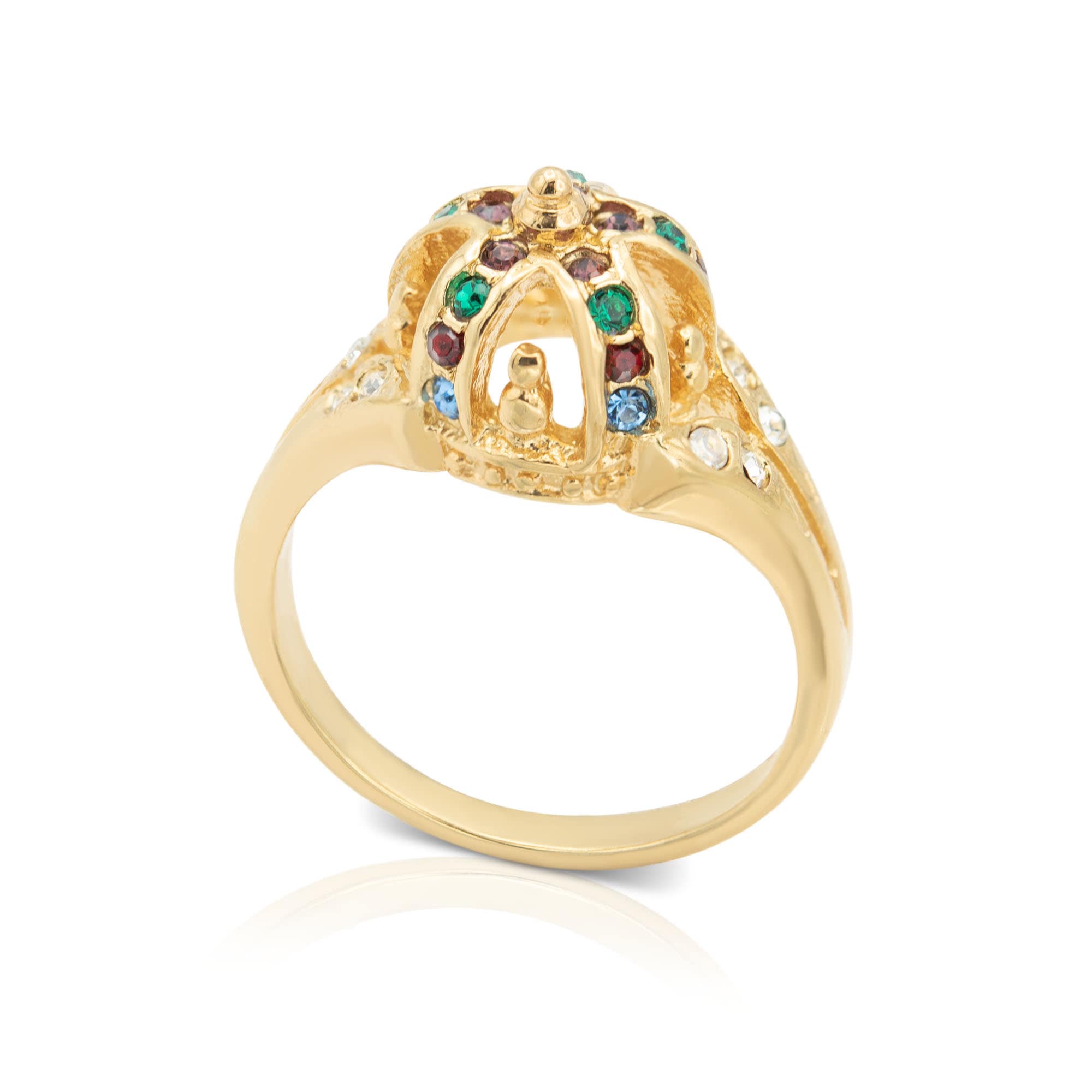 18K Gold popular Plated Royal Crown Ring