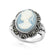 Vintage Ring 1970s 18k Antique White Gold Plated White on Cameo Ring Genuine Marcasite Womans Costume Handmade Jewelry #R1730