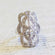 Vintage Ring Swarovski Crystals 18kt White Gold Silver  #R1861