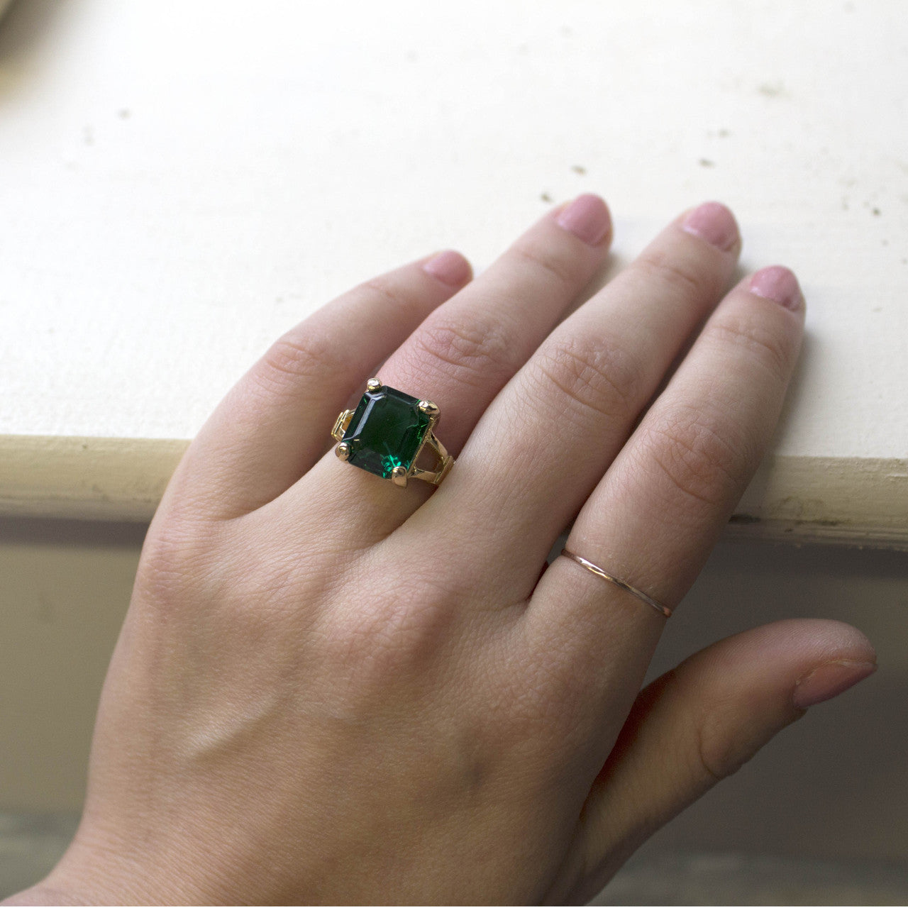 Green Diamond Ring, Created Diamond, Vintage Rings, Victorian Ring, Di –  Adina Stone Jewelry