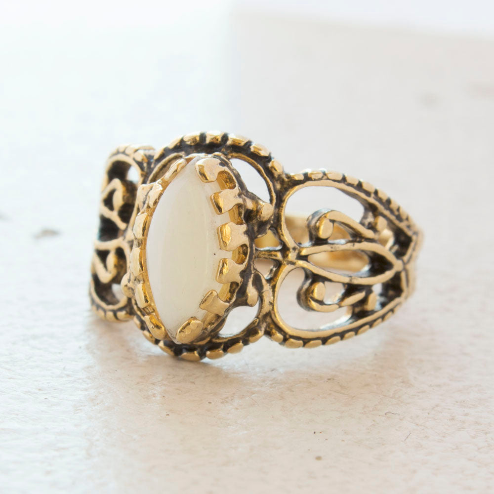 Vintage Genuine Opal Cocktail Ring