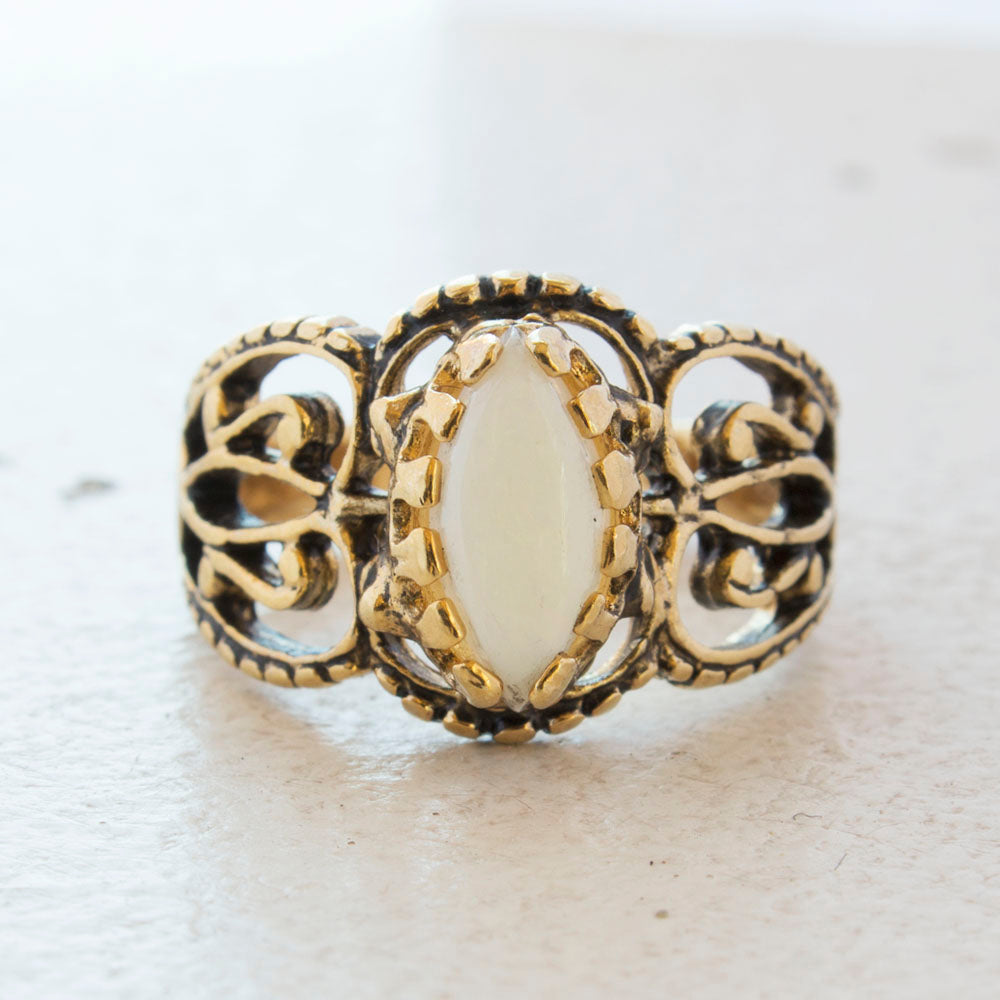 Vintage Genuine Opal Cocktail Ring
