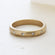 Vintage Jewelry Brushed 18kt White Gold Plated Ring with Clear Crystals Made in the USA